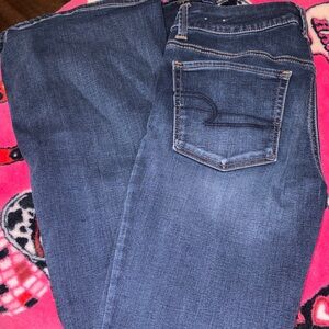 American Eagle Outfitters Dark Blue Flare Leg Jeans